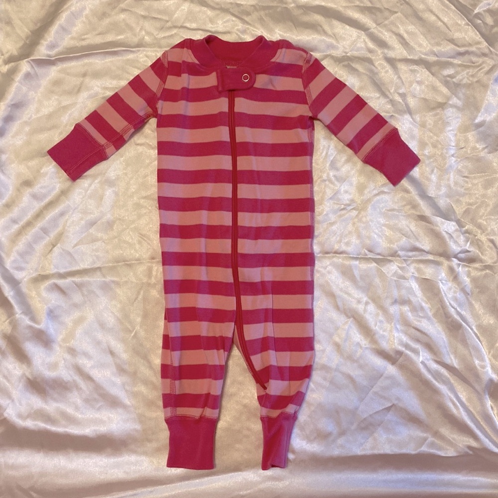 Hanna Andersson pink stripe romper